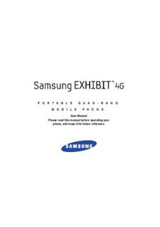 Samsung Galaxy Exhibit manual. Smartphone Instructions.